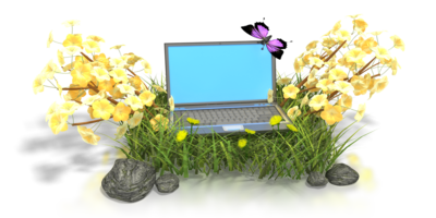 laptop in flowers pc 400 clr 1735