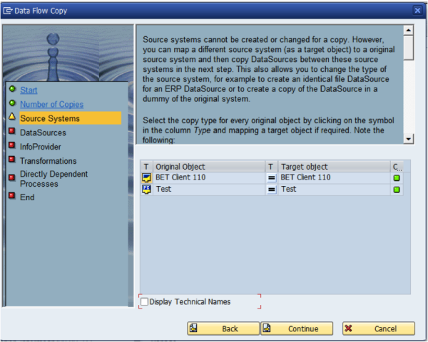 Data Flow Copy Source System