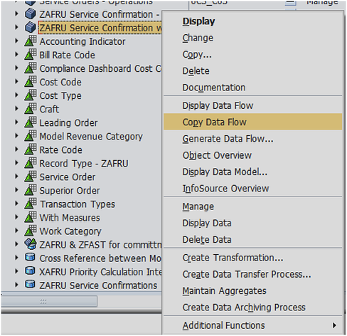 How to Create a Complete Copy of a SAP BW 7.3 Dataflow