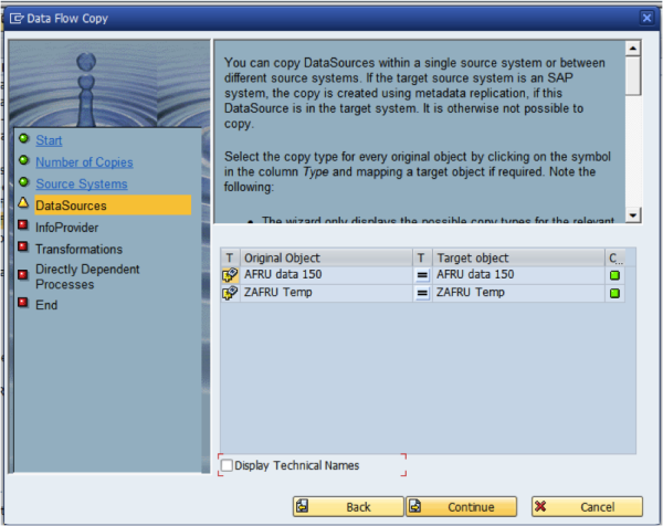 Data Flow Copy Data Sources