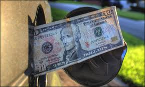 Gasoline dollar bill