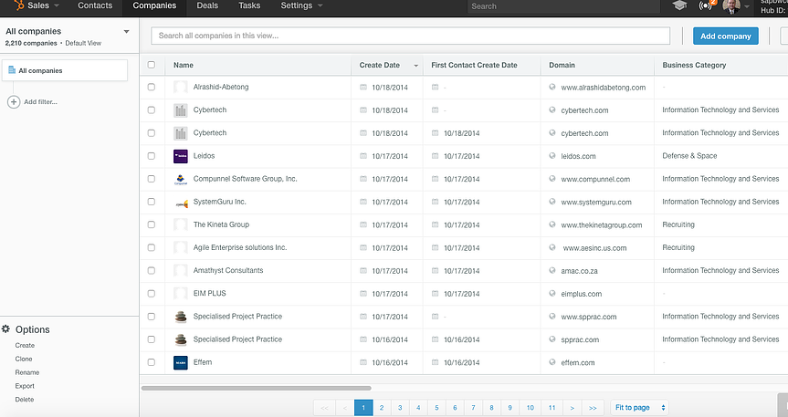 Hubspot CRM (Customer Relationship Management)