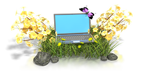 laptop in flowers pc 400 clr 1735