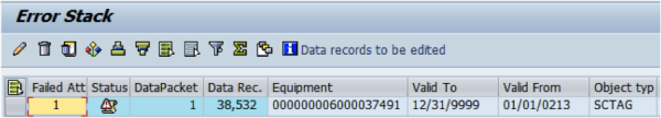 SAP BW DTP Error Stack