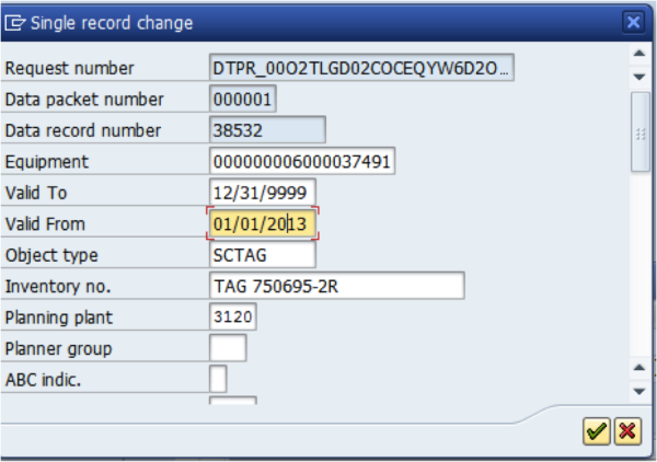 SAP BW DTP Single Record Change