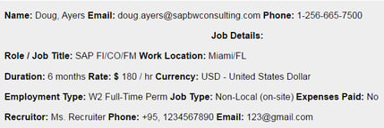 How the Consulting Rate Calculator Works - Job Description Header Info