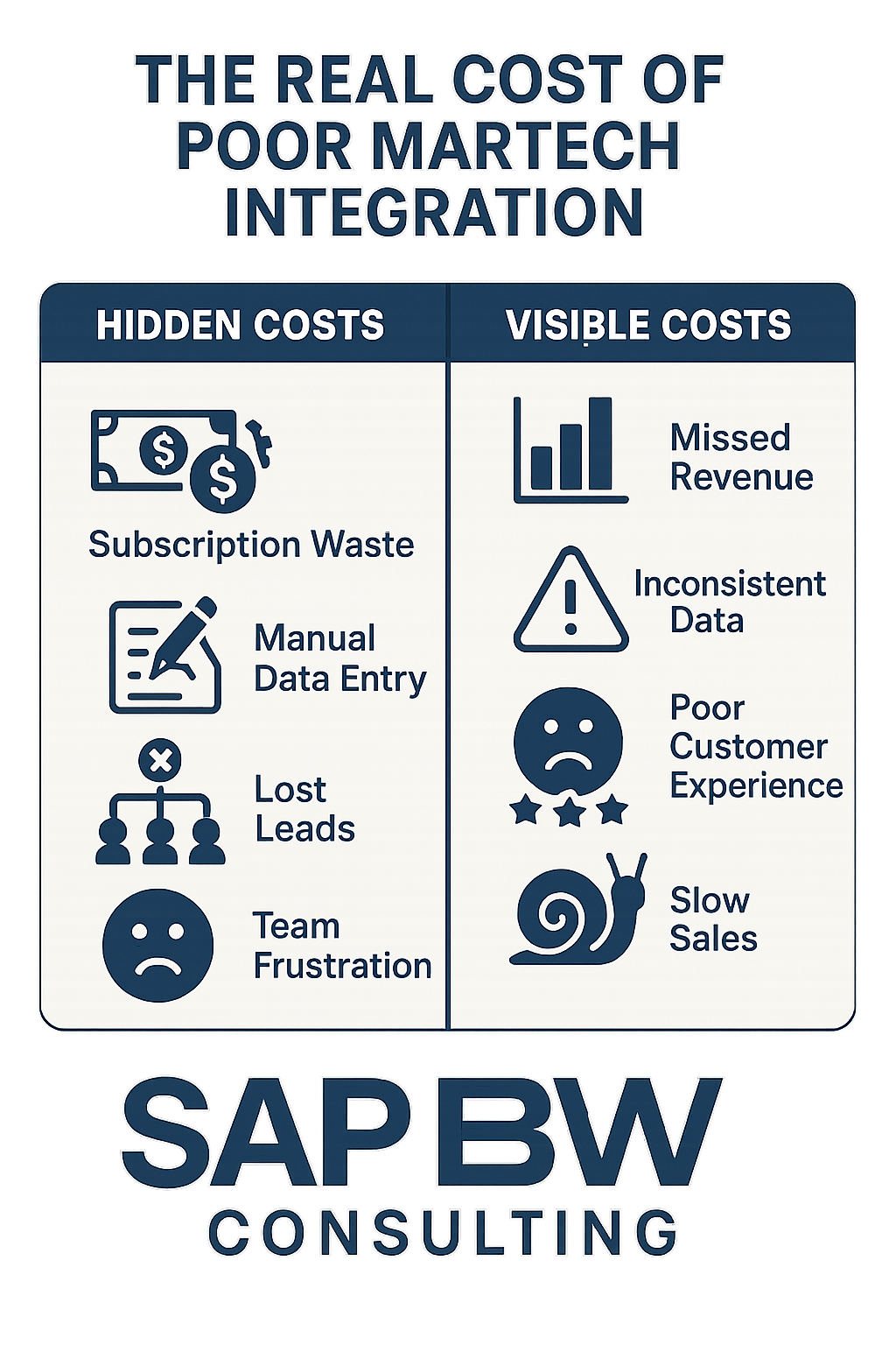 Real Cost of Poor Martech Integration SAP BW Consulting