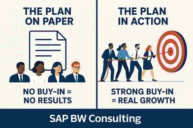 Sales Plan Buy In vs Action Infographic SAP BW Consulting Inc