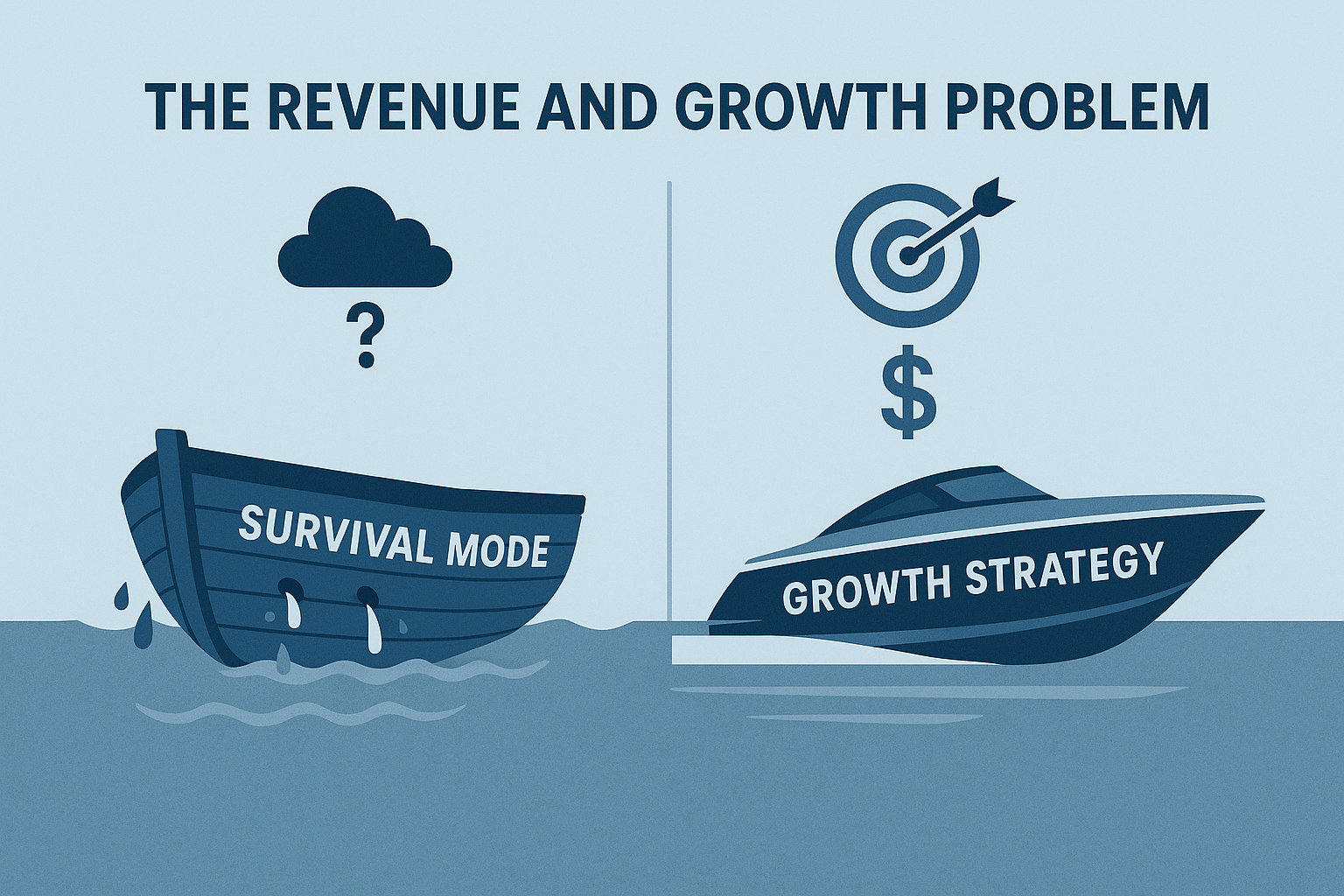 business growth problems revenue infographic