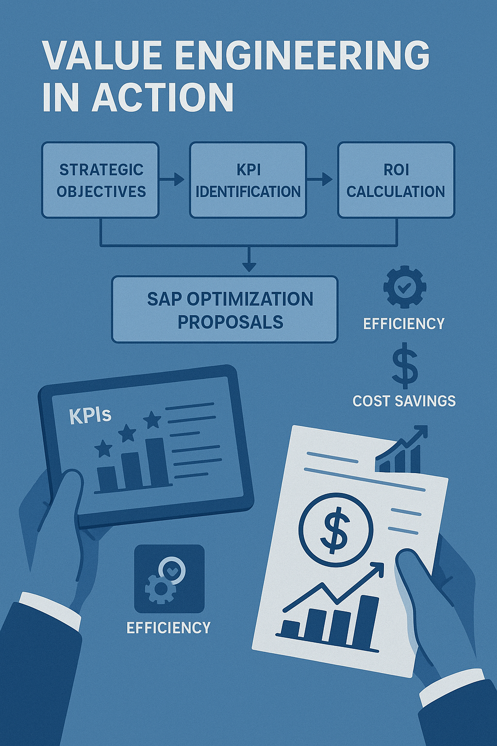 Value Engineering process connecting SAP improvements to financial results