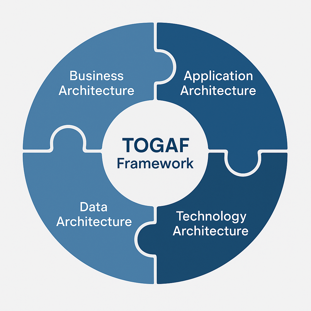  Visual representation of the key components of the TOGAF Framework.