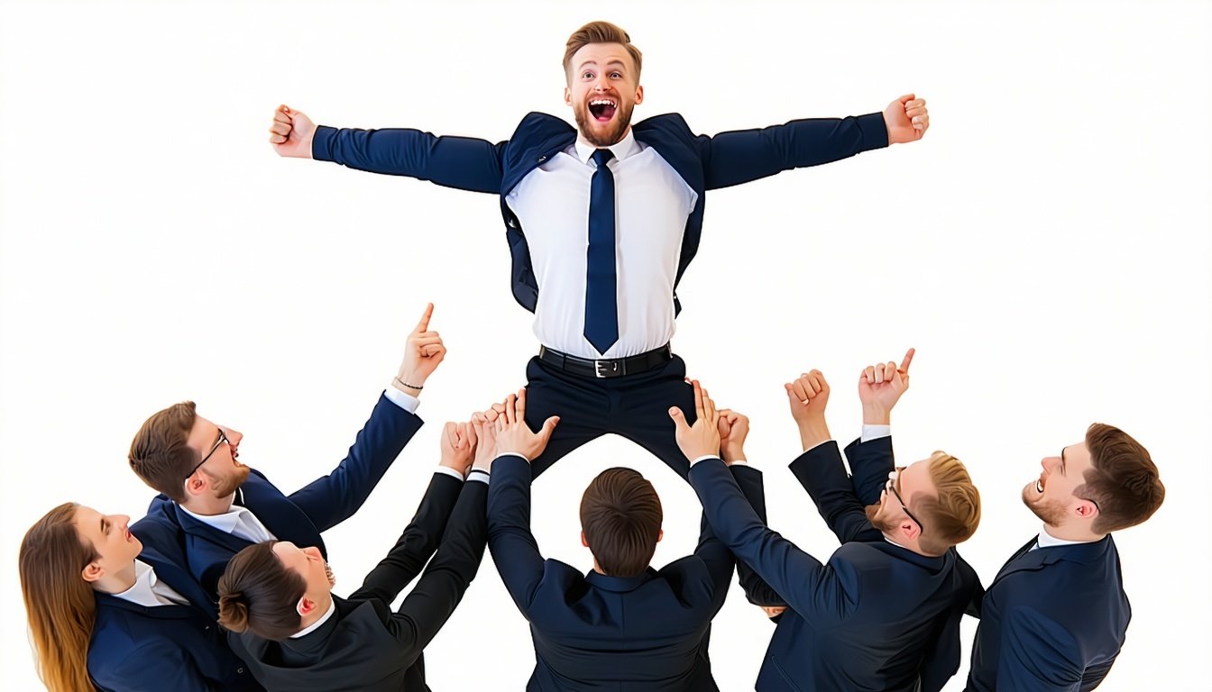 Sales Team and Marketing Celebrating