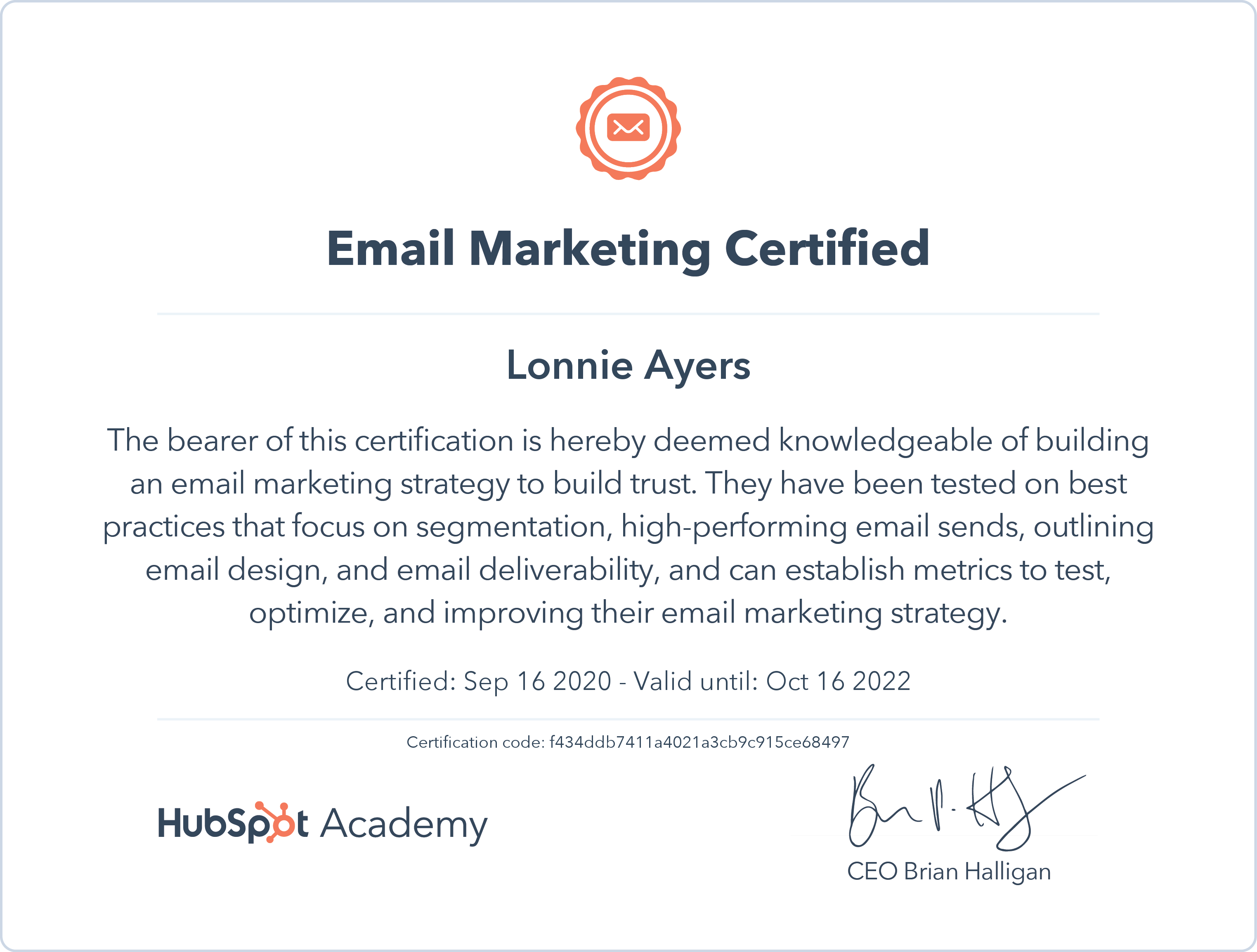 Email Marketing Certification 2022